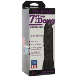 Doc Johnson Gode Vac-U-Lock Thin 18 x 5cm Noir